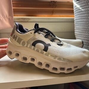 On Running Cloudmonster White Sneakers